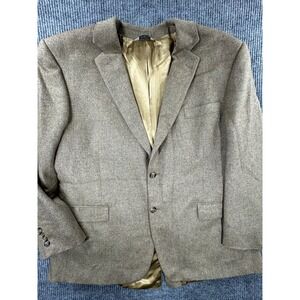 W.H.‎ Belk Blazer Mens 48 Regular Brown Cashmere Wool Sport Coat Jacket Classic